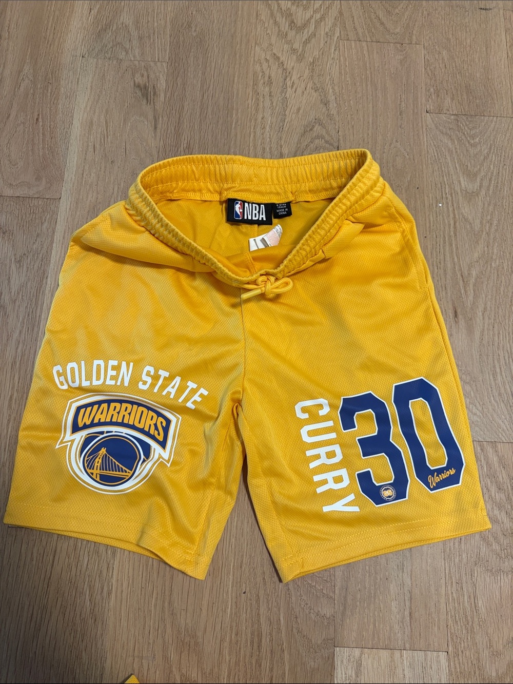 NBA Golden State Warriors Yellow Stephen Curry #30 Shorts
